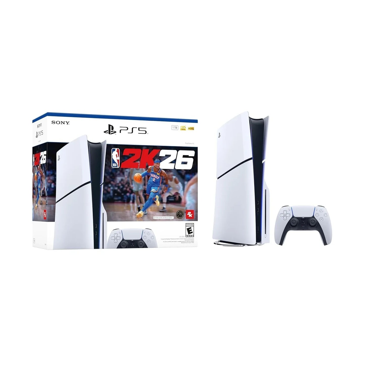 Sony PlayStation 5 Console - NBA 2K26 Bundle - Includes DualSense Wireless Controller - 4K Gaming System