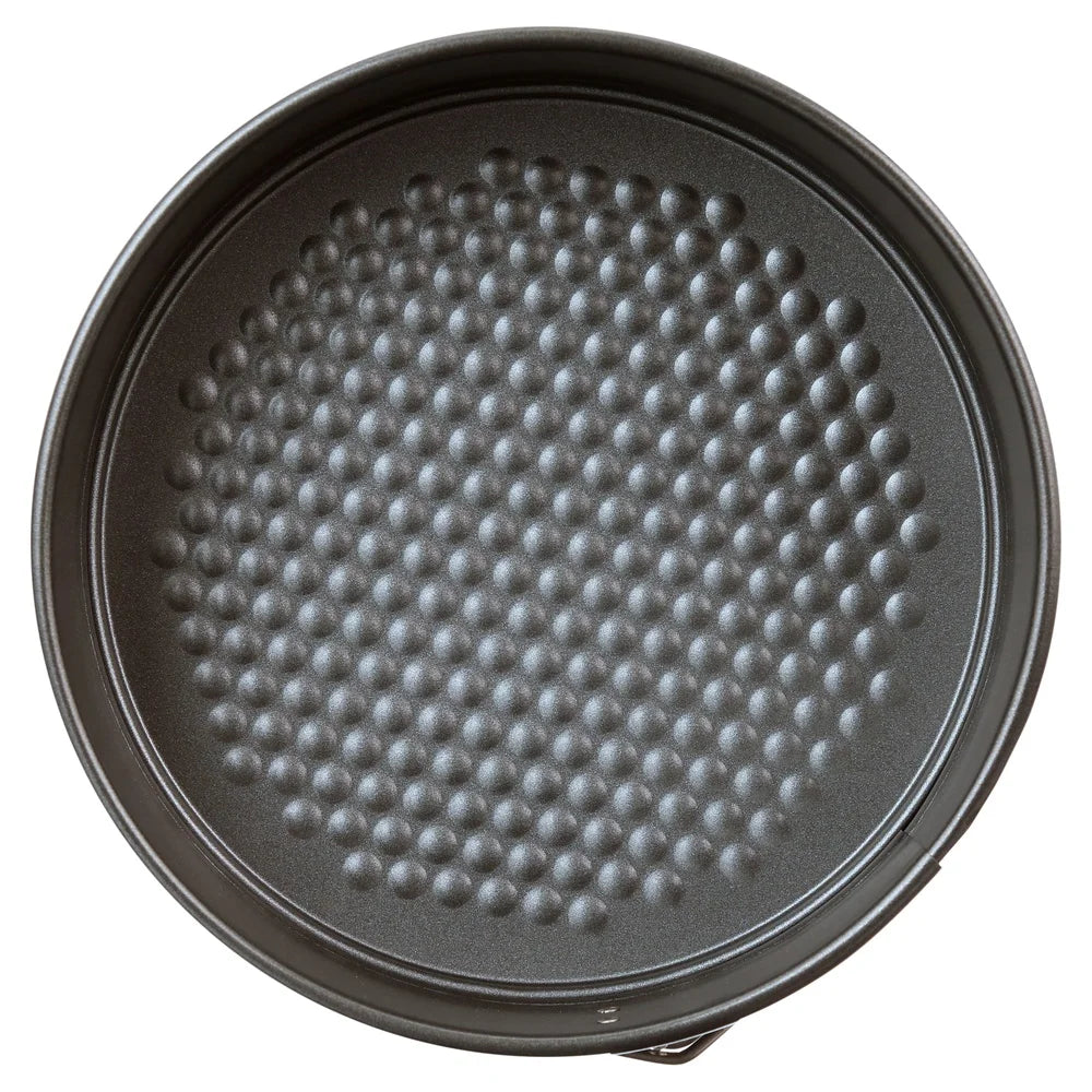 3 Piece Nonstick Carbon Steel Springform Cake Pan Set Oven Safe Durable Bakeware Rust Scratch Resistant Cheesecake and Pastries