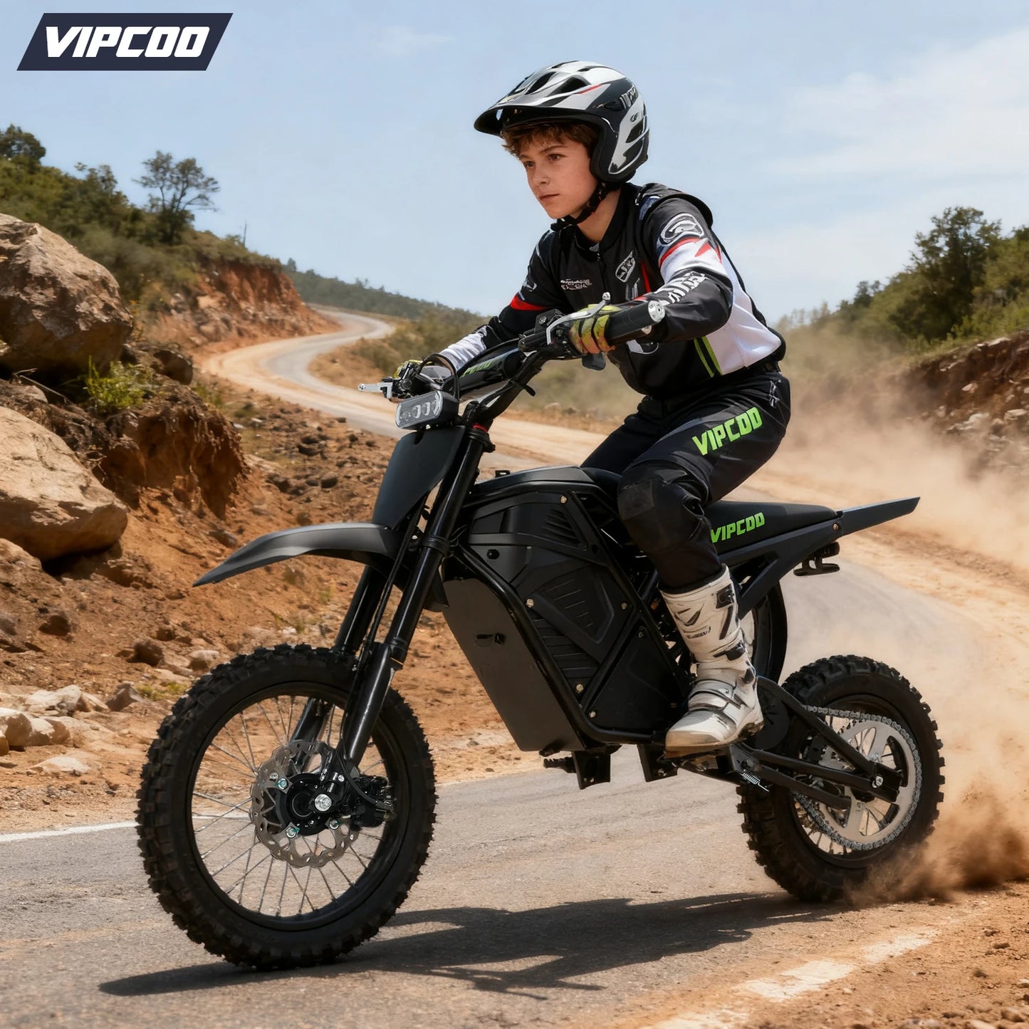 VIPCOO H 3 Electric Motorcycle 3500 W Motor 48 V 23 AH Battery 63 KM/H Max Speed 40-70 KM Range Hydraulic Brakes Electric Mountain Bike