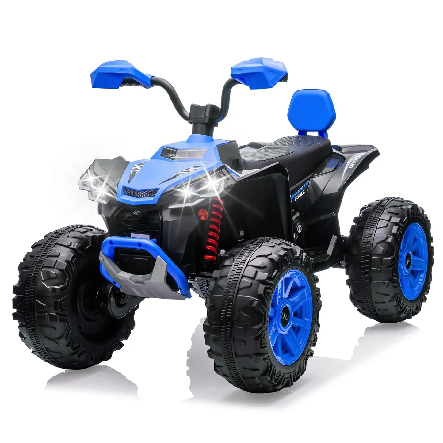 24V 2 Seater Electric ATV, Electric Car for Kids, Four-Wheeled Dirt Quad Car with Powerful Motor Off-Road Vehicle Electric Kids