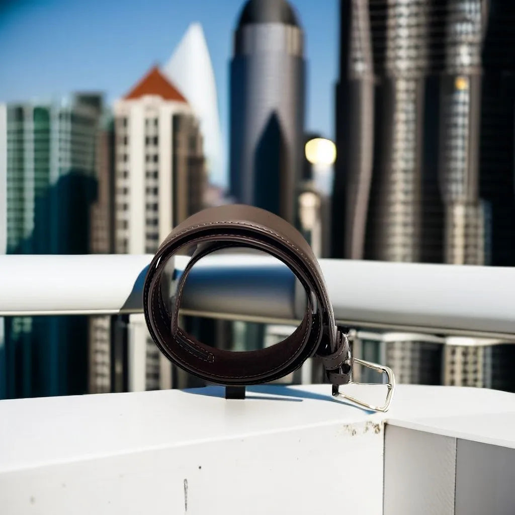 PU Waist Belt With Anti-Theft Hidden Money Bag Invisible Wallet Mens Casual