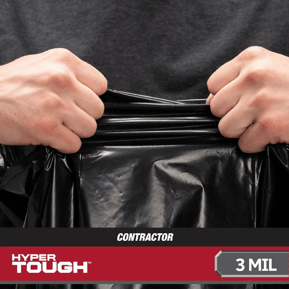 42 Gallon Heavy Duty Contractor Trash Bags 3 MIL Thick Flap Tie Closure Large Cleanup Bags Easy Dispensing 20 Count