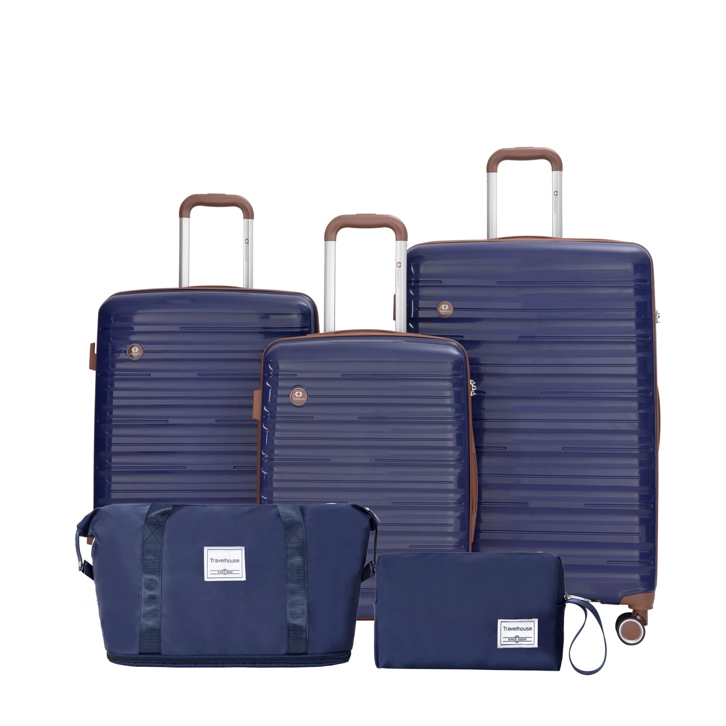 Luggage Sets 5 Piece,Suitcases with Double Spinner Wheels and TSA Lock,Hard-case 3 set Luggage with Travel Duffel Bag