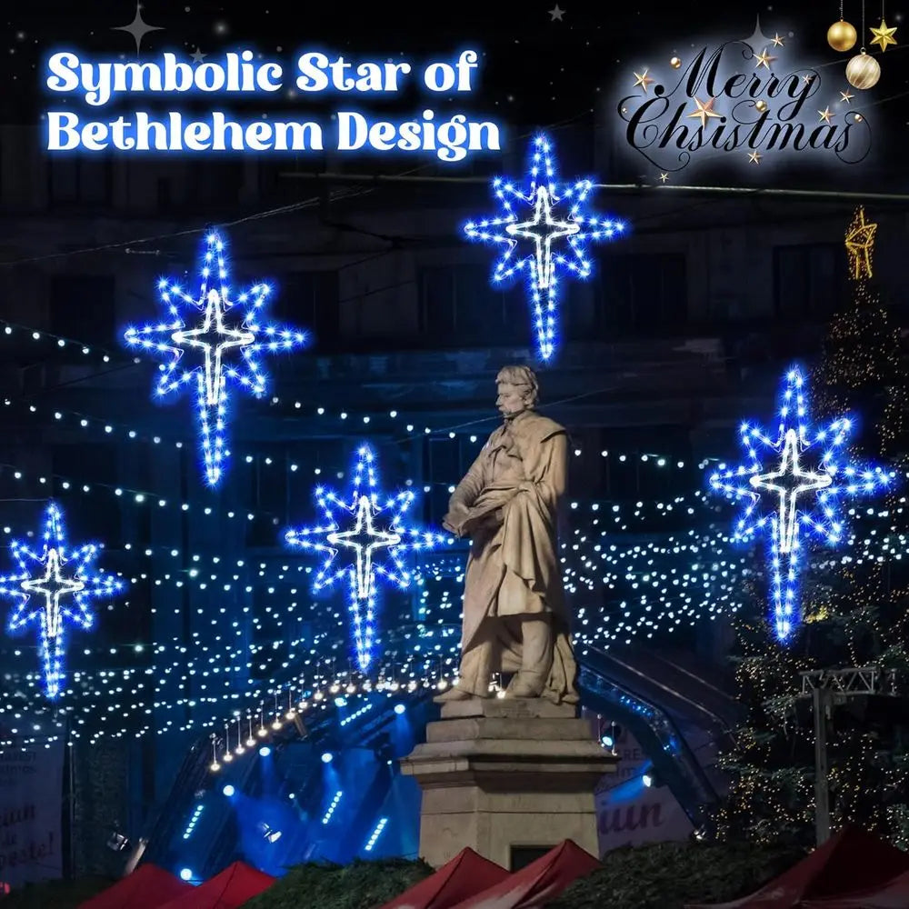 149 LED Star of Bethlehem Christmas Tree Lights with Nativity Garden Stakes for Outdoor Xmas Decor
