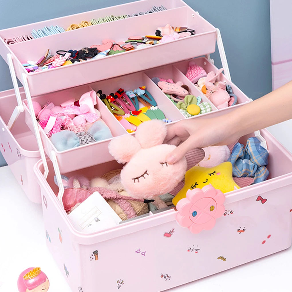 Girls Hair Accessories Storage Box Gifts For Fashionistas Large Capacity Wide Application