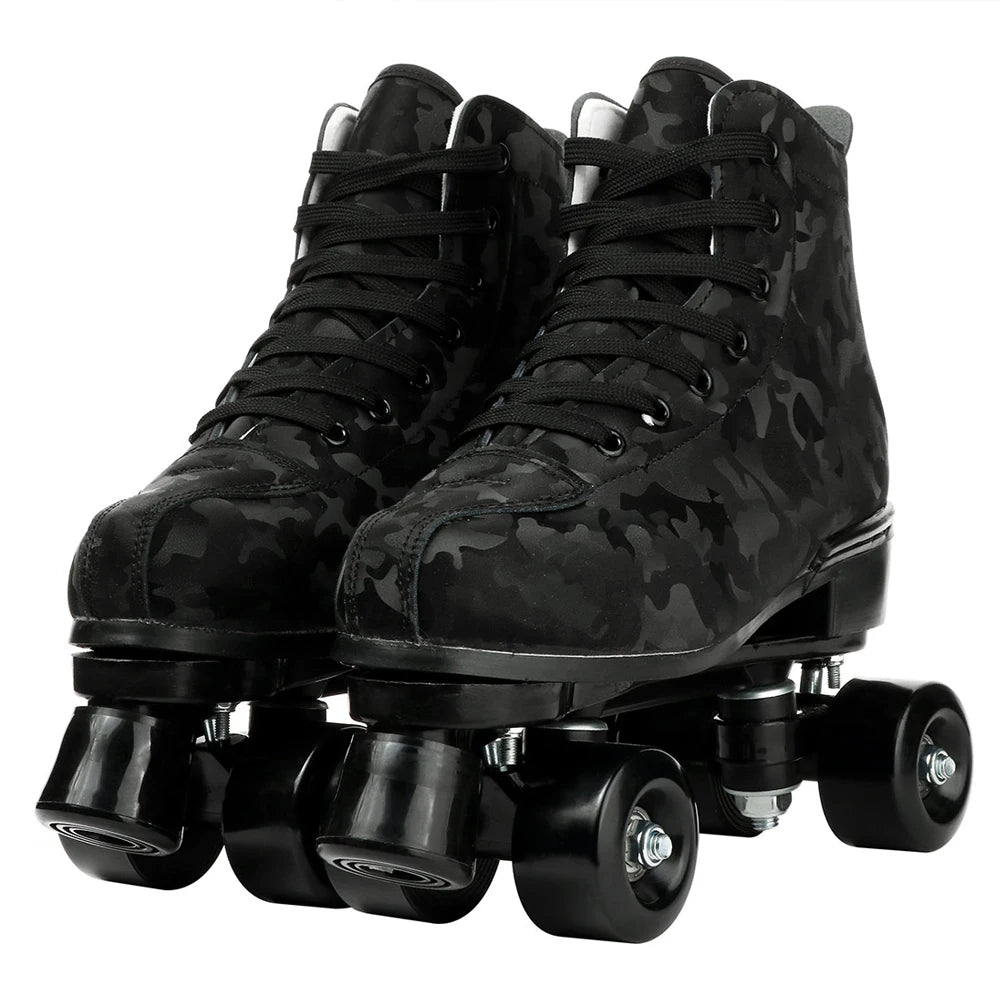 Outdoor Roller Skates Sports Double Row Skates Quad 4 Wheels Skating Women Flashing Roller Skates Shoes for Men Youth Boys Girls