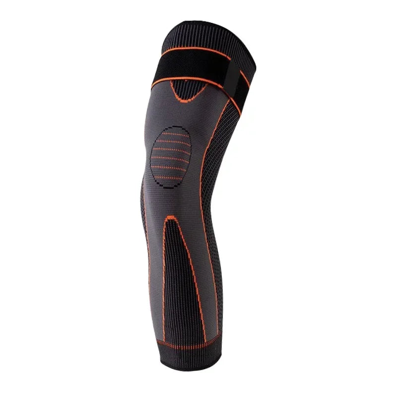 Compression Knee Pads Support Lengthen Stripe Sport Sleeve Protector Elastic Long Warm Kneepad Brace Volleyball Running 1pc