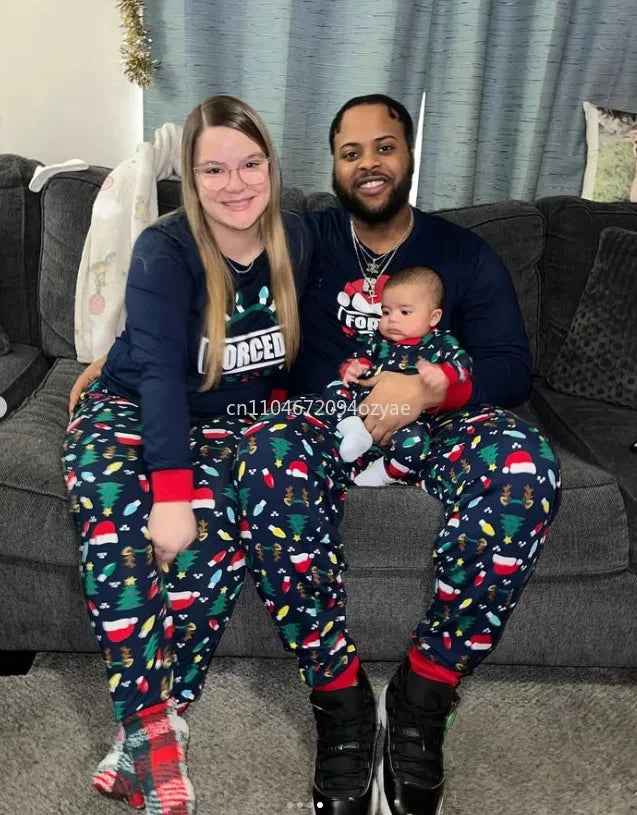 New Year's Costumes Family Matching Outfits Christmas Pajamas Mother Father Kids Clothing Set Baby Romper Xmas Family Look Pjs