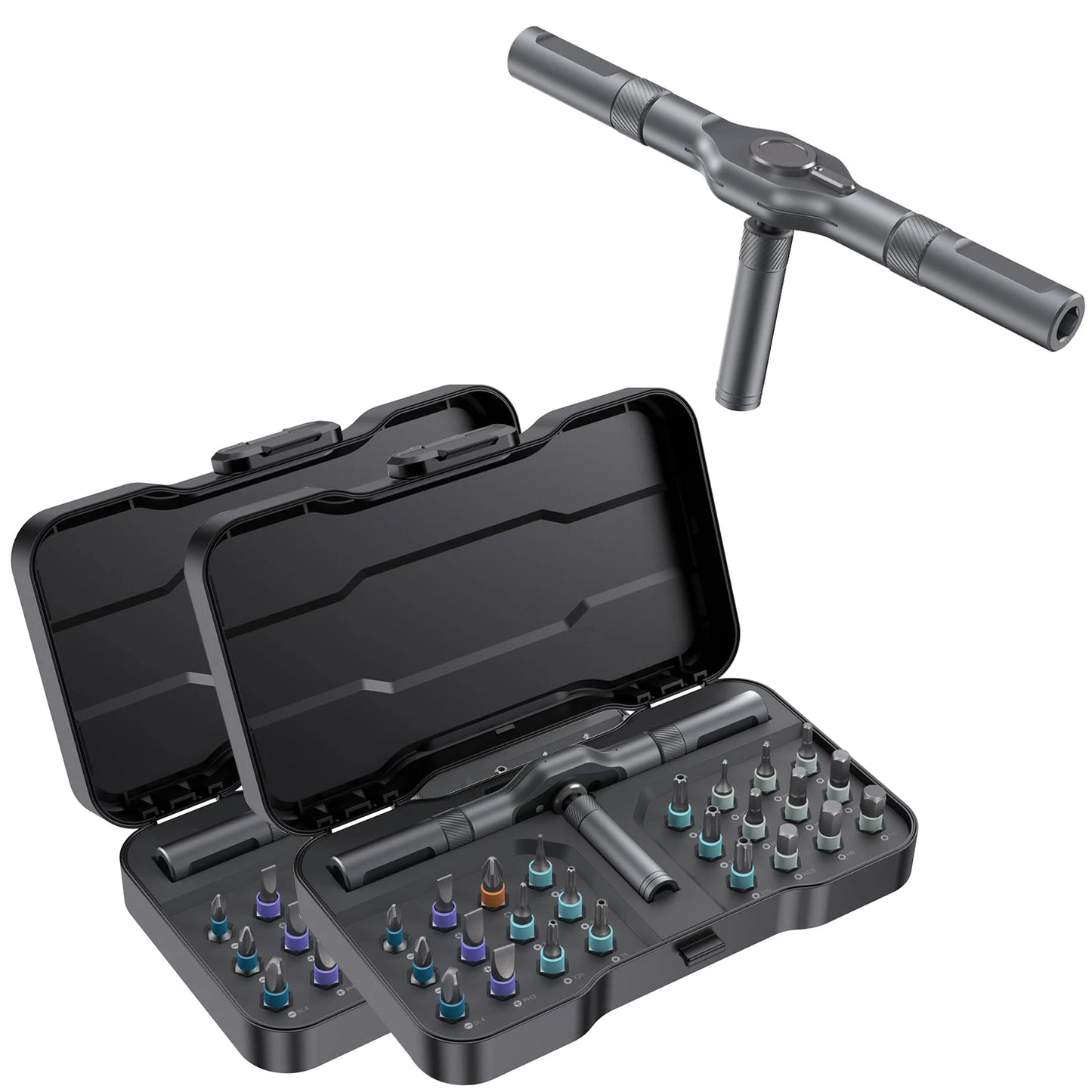 VMAN 24in1 Multifunction Ratchet Screwdriver Set Multi Magnetic Bits Mini Repair Tool Kit Household Tool For PC & Desk Etc.