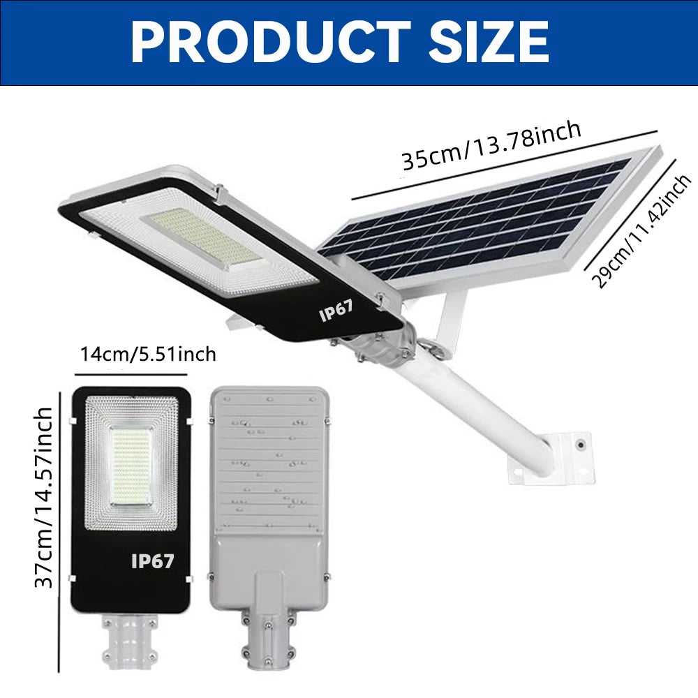 8000 m ah High Power Solar Street Lights Outdoor Commercial Parking Lot Light Dusk to Dawn Solar Security Flood Lights Solar Lamp