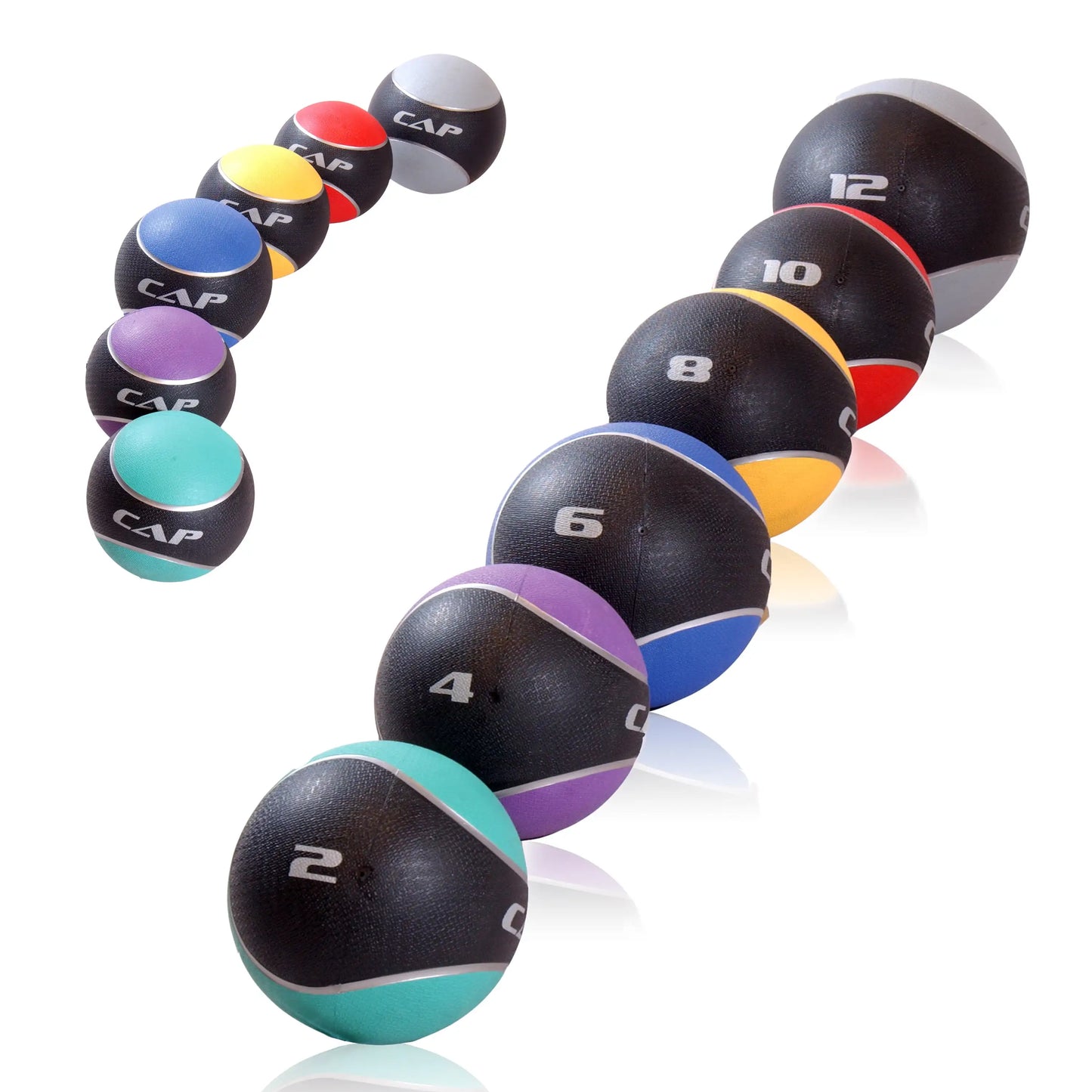 6 lb rubber exercise ball with textured grips, suitable for strength training, gym workouts, durable and bullet-resistant
