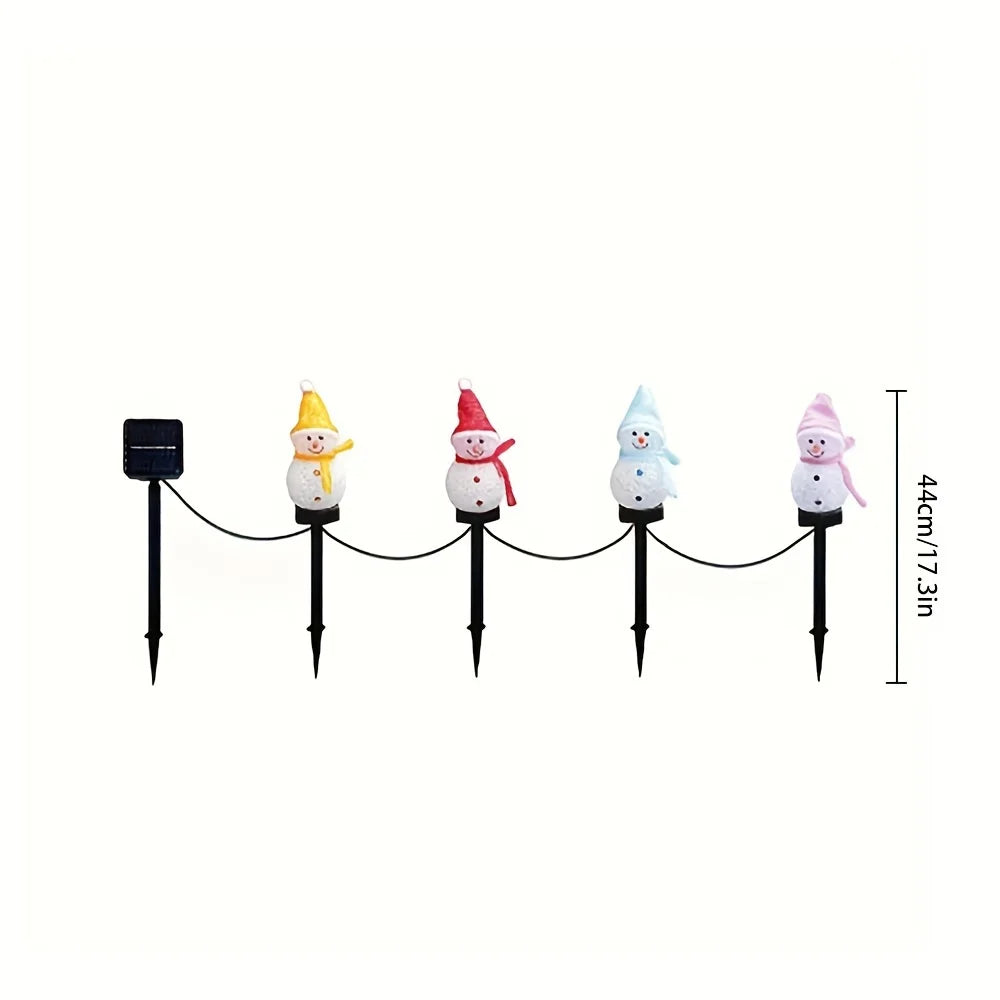 Christmas Decorations Light Solar Light Snowman Christmas Outdoor Solar Powered Stakes Lights For Corridor Patio Lawn Decoration