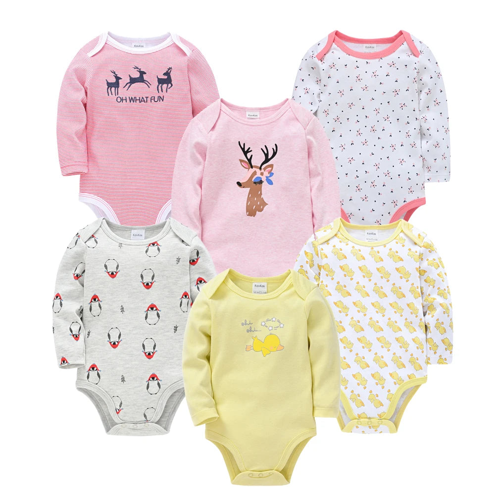 2023 Baby Bodysuit Long Sleeve Spring Autumn Girls Boys Clothes Body bebe Cartoon Printed 0-24 months Newborn Infant Outwear