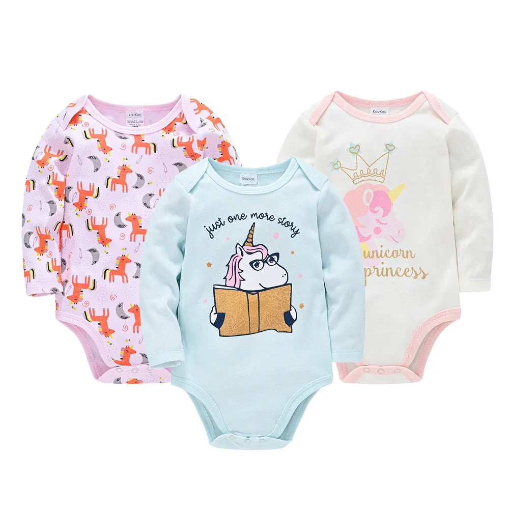 2023 Baby Bodysuit Long Sleeve Spring Autumn Girls Boys Clothes Body bebe Cartoon Printed 0-24 months Newborn Infant Outwear