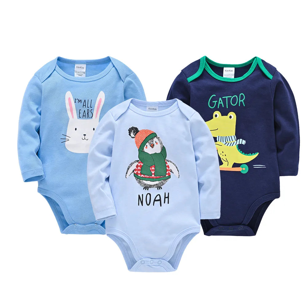 2023 Baby Bodysuit Long Sleeve Spring Autumn Girls Boys Clothes Body bebe Cartoon Printed 0-24 months Newborn Infant Outwear