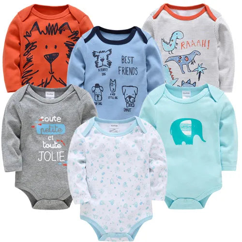 2023 Baby Bodysuit Long Sleeve Spring Autumn Girls Boys Clothes Body bebe Cartoon Printed 0-24 months Newborn Infant Outwear