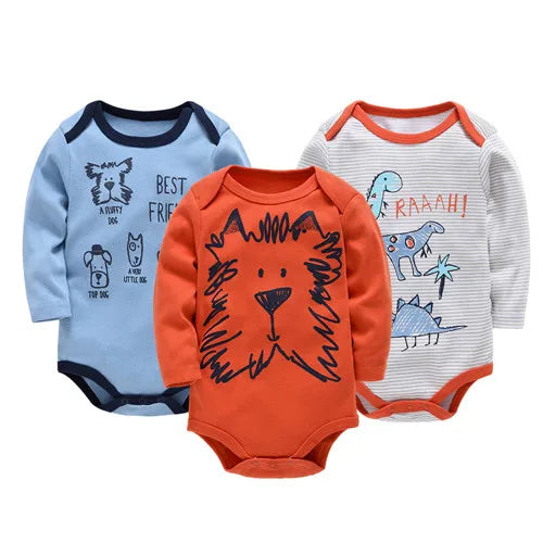 2023 Baby Bodysuit Long Sleeve Spring Autumn Girls Boys Clothes Body bebe Cartoon Printed 0-24 months Newborn Infant Outwear