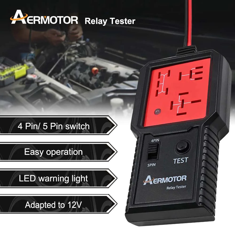 Aermotor 12-24 V Car Relay Tester Electronic Automotive Relay Detector Auto Battery Checker Alternator Analyzer Diagnostic Tool ﻿