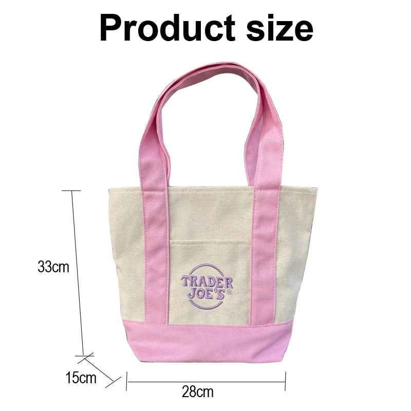 2025 Set of 4 Trader Joe's Mini Tote Bag Pastel