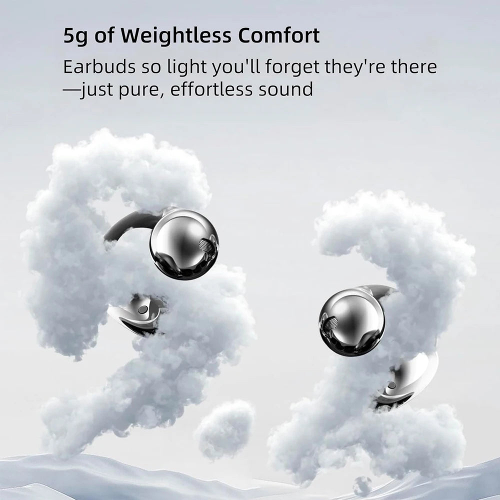 UYUXIO Wireless Head phone with B T 5.4 Clip on Open Ear Earbuds 72 H Play Time Long-Battery Life Over Ear Buds for Sport Workouts