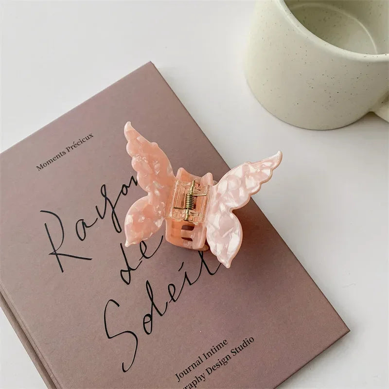 Retro Fairy Butterfly Hair Claw Acetate Crab Hair Clip Sweet Princess Shark Hairpin Women Lady Girl Head wear Hair Accessories