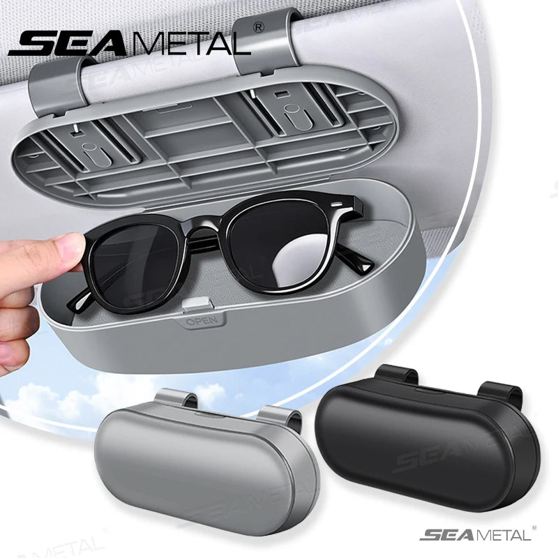 SEAMETAL Car Glasses Box Portable Car Glasses Frame Car Driving Glasses Frame Glasses Box Storage Case for Car Accessories