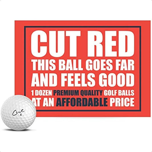 Cut Red Golf Balls Premium Soft Core Golf Ball Offers Decreased Ball Spin and Improved Golf Shot Accuracy and Control 2 Piece C