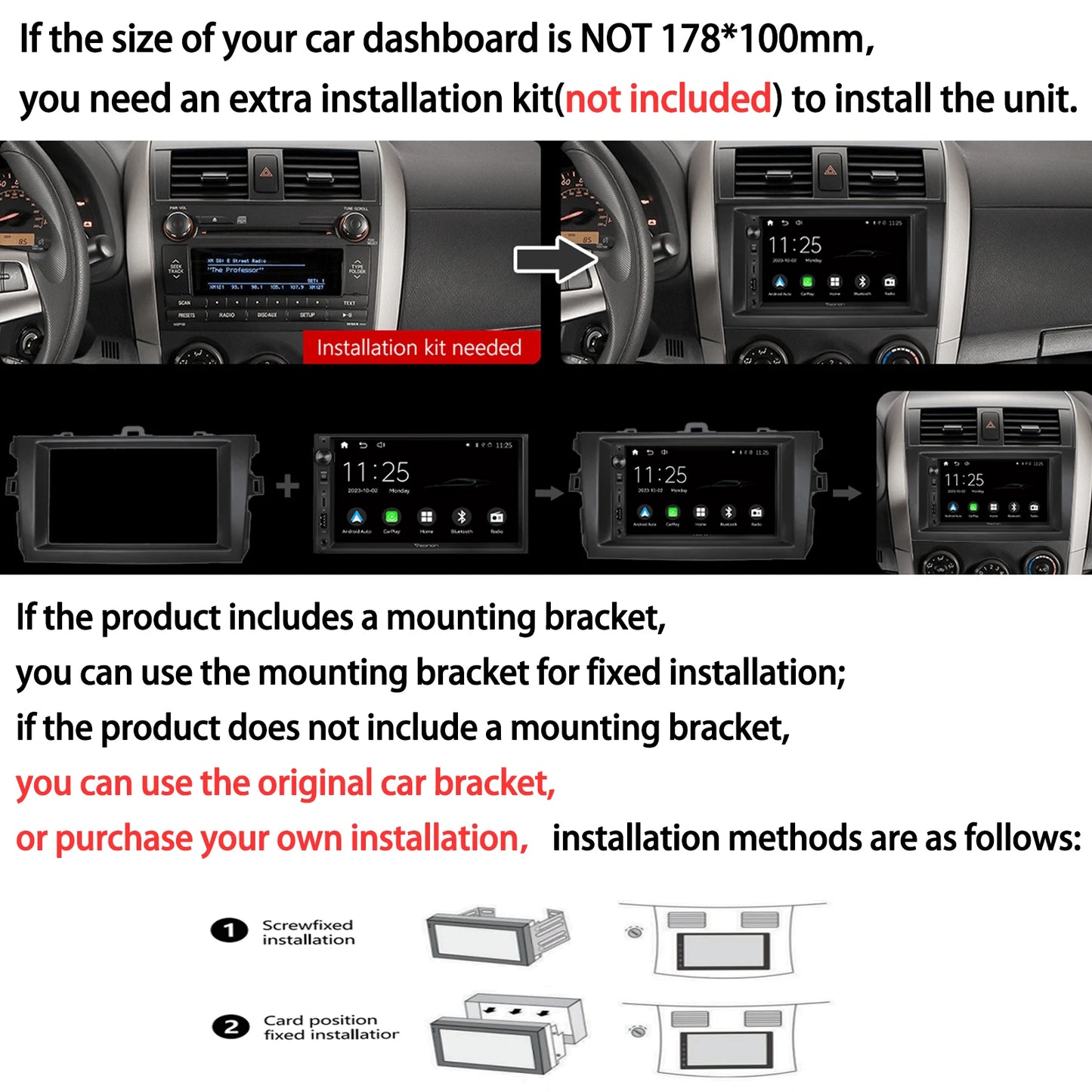 ESSGOO 9 Inch 2 DIN Car Stereo Radio Wireless Car-play Android Auto Car Stereo Bluetooth 64 G GPS Navigation RDS WiFi USB FM DAB+CAM