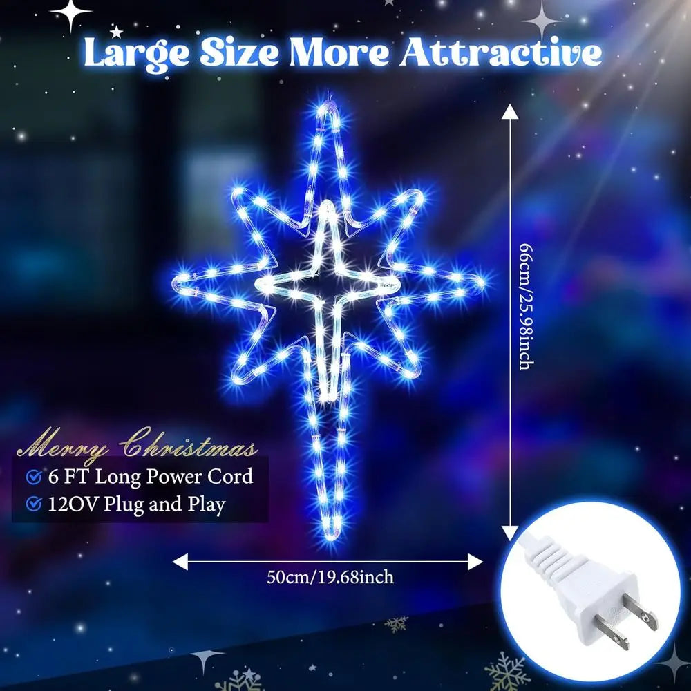 149 LED Star of Bethlehem Christmas Tree Lights with Nativity Garden Stakes for Outdoor Xmas Decor