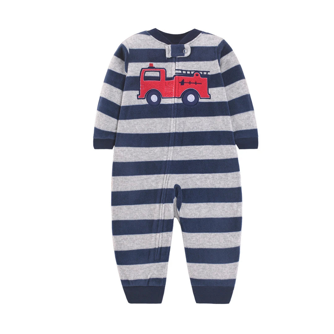 Winter Baby Rompers Clothes Zipper Fleece Warm Kids Girl Pajamas Outfit Animal Cartoon Jumpsuit Boy Clothing 9 12 18 24 Months