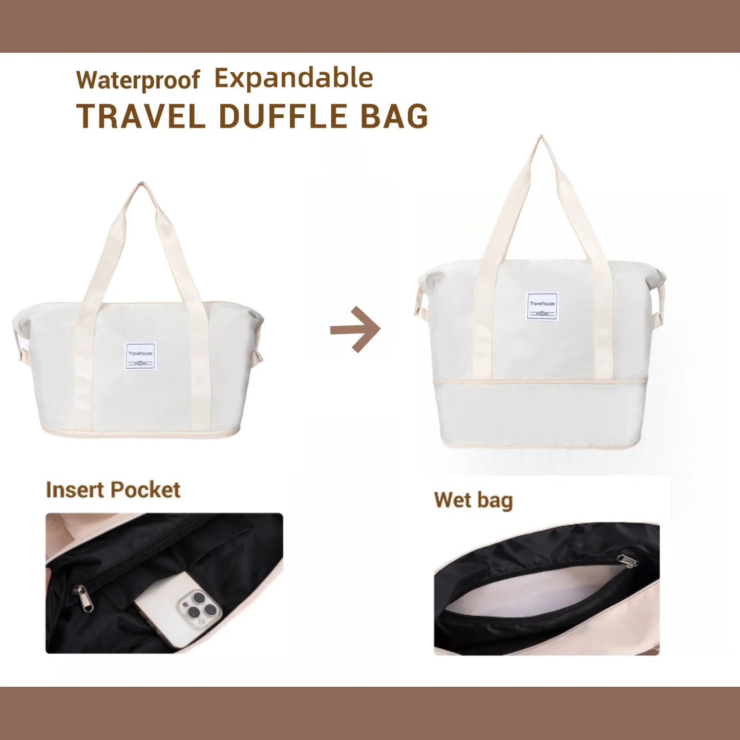 Luggage Sets 5 Piece,Suitcases with Double Spinner Wheels and TSA Lock,Hard-case 3 set Luggage with Travel Duffel Bag