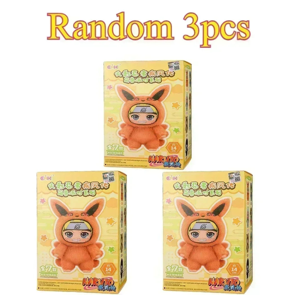 In stock Hot Naruto Itachi Sasuke Kakashi Gaara Series Blind Box Trendy Toy Figure Plush Pendant Collection Birthday Present