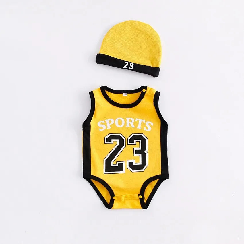 Baby girl clothes clothing summer sleeveless triangle Romper suit hat baby jumpsuit male and female babies clothes
