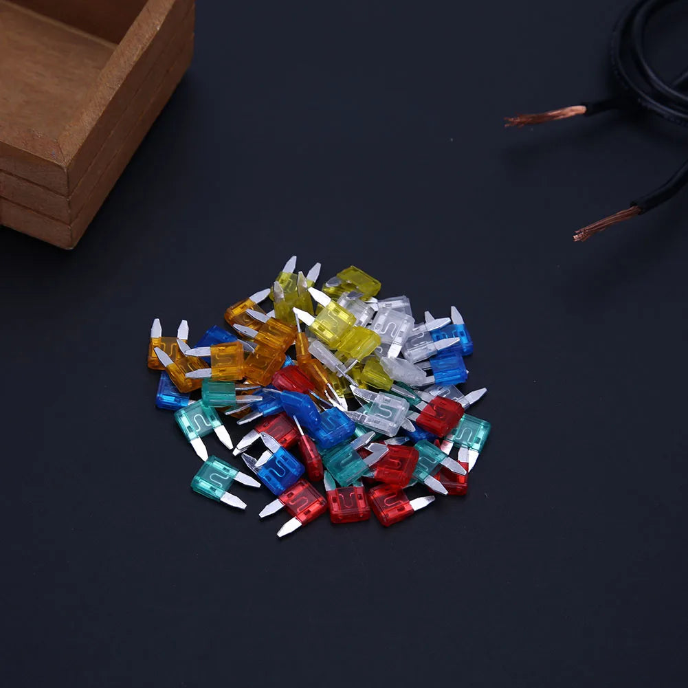 60/120pcs Auto Car Truck Mini Fuse Blade 5A 10A 15A 20A 25A 30A Mixed Kit Fuse Set Assortment Cars Safety Blade Fuses Accessorie