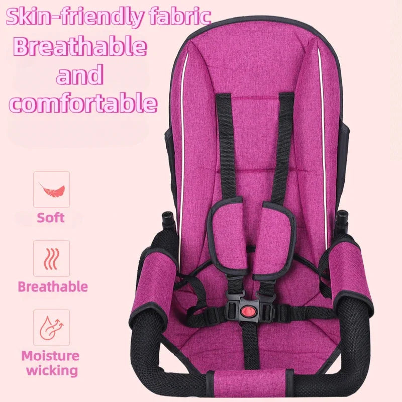 4 in 1 Folding Kids Trike Sit & Lying Portable Baby Stroller with Large Canopy Tricycle Dual Brake 3-Gear Adjustable Backrest