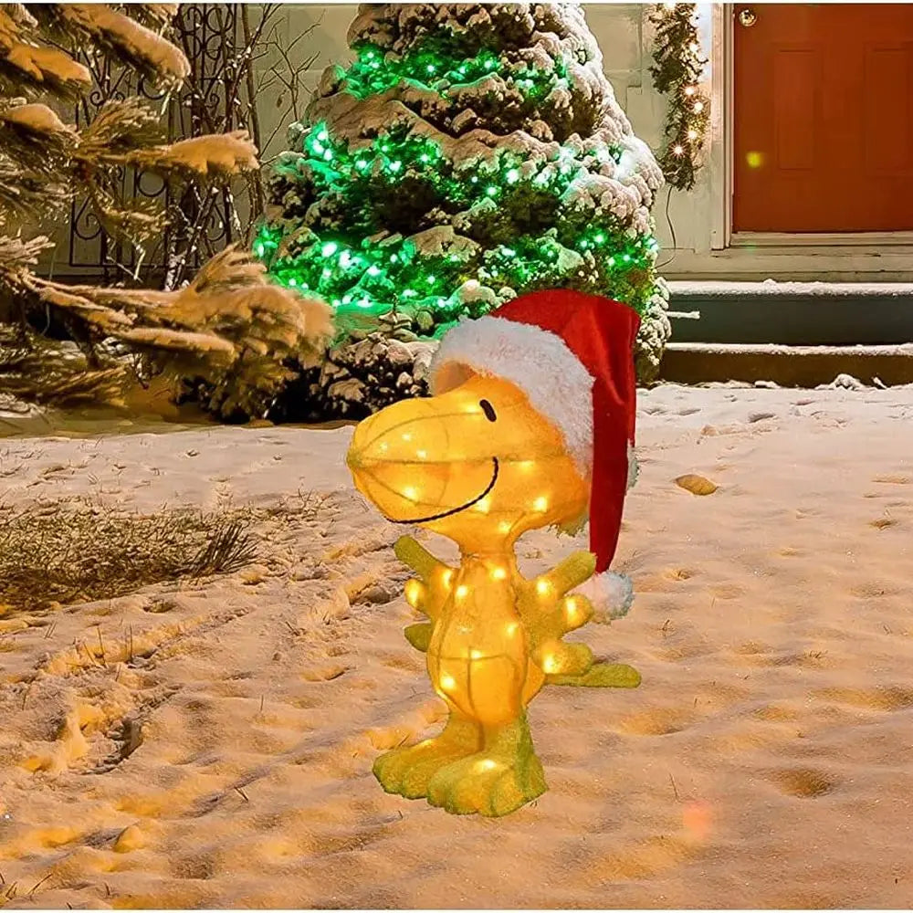 Woodstock 3 D LED Santa Hat Christmas Yard Decoration, 18-Inch, 35 Lights