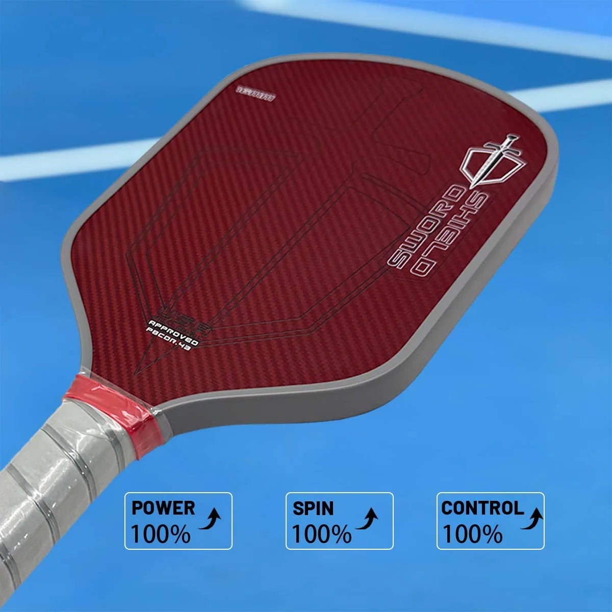 Pickleball Paddle Sword & Shield J2NFK,Gen. 4.5 Multi Density, All Foam Floating - Pivoting Core Pickleball Paddle EPP Core Inte