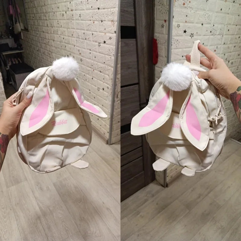 Fashion Children School Bags Bunny Portable Backpacks Kids Travel Rucksacks Cute Boys and Girls School Book Backpack Chest Bag