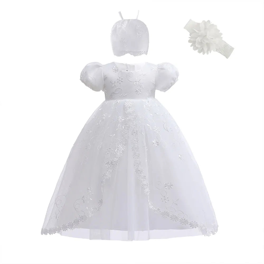 Hetiso Baby Girls Dress Long Sleeve Kids First Birthday Ball Gown Infant Dresses for Baptism Bridesmaid party 3-24 month