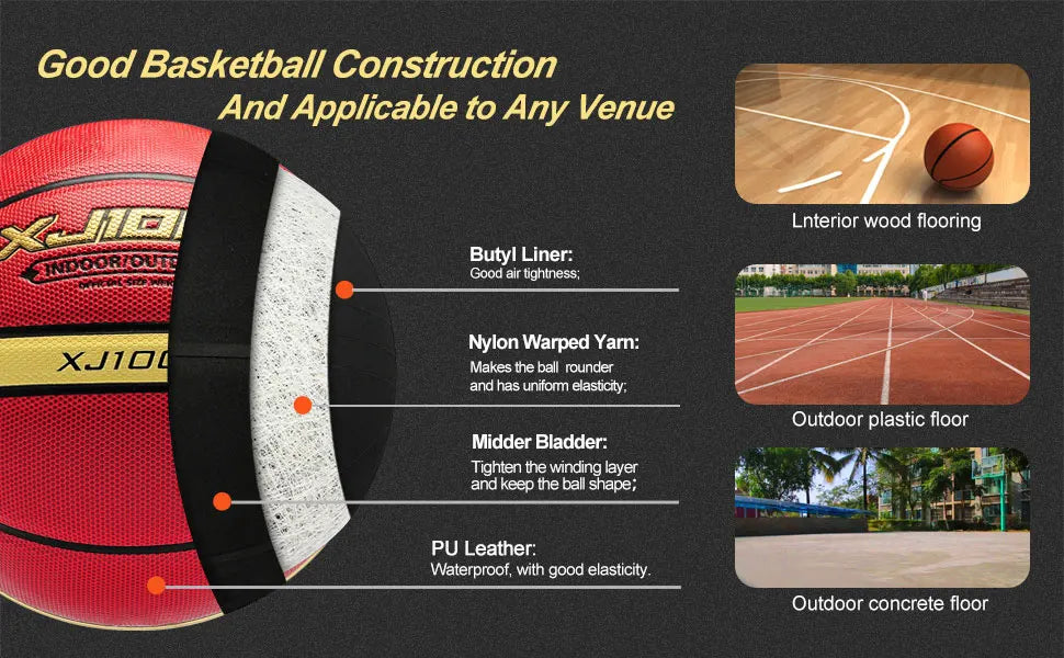 Original Molten Basketball XJ1000 Size 6, 7 Indoor/Outdoor Training Wear-Resistant Basketball