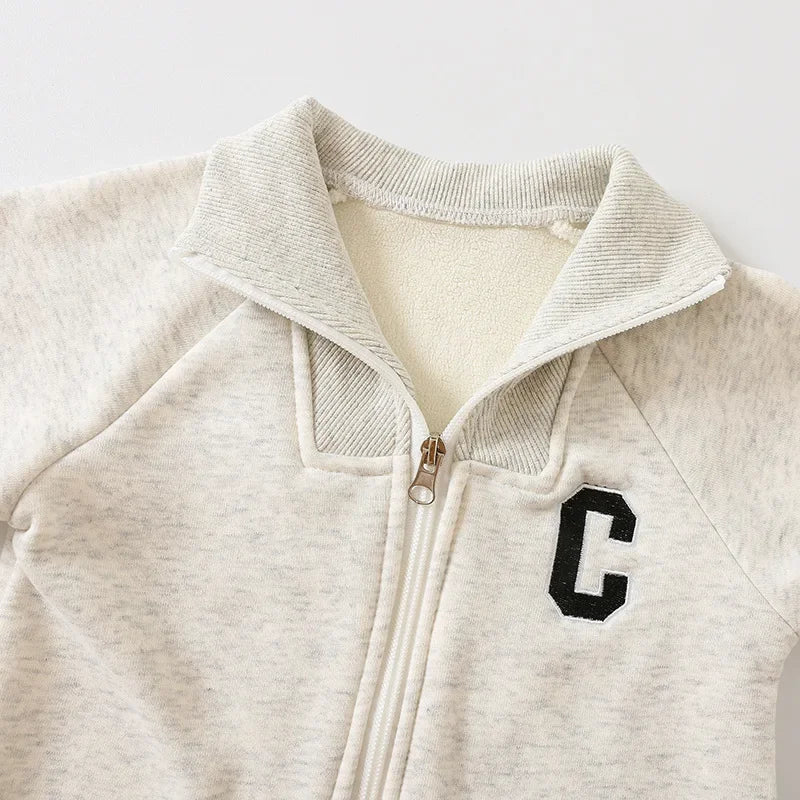 2025 Autumn Winter Baby Rompers Thick Lining Boys Jumpsuits Fur Lining Toddler Clothes Boys Outfit