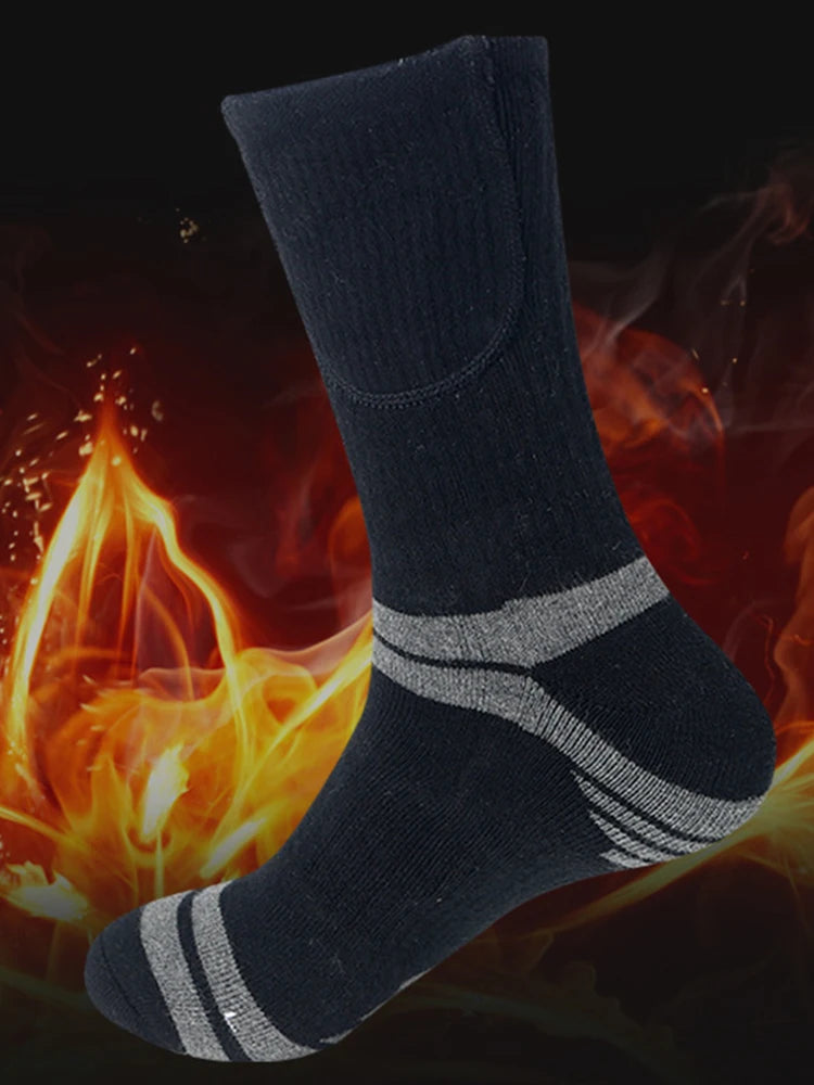 Unisex Thermal Insulated Socks Soft Rechargeable Heated Socks Elastic Thickened for Outdoor Sports Skiing
