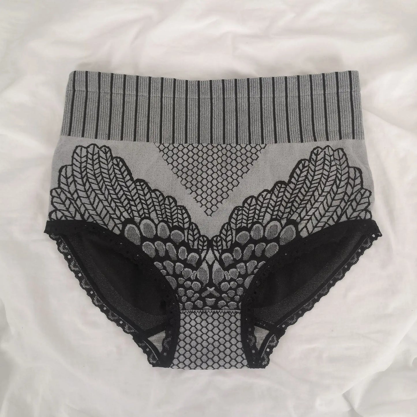 1pcs Women Lace Print Panties High Waist Tummy Control Briefs Female Seamless Ventilate Shaping Underpants Butt Lifter Underwear