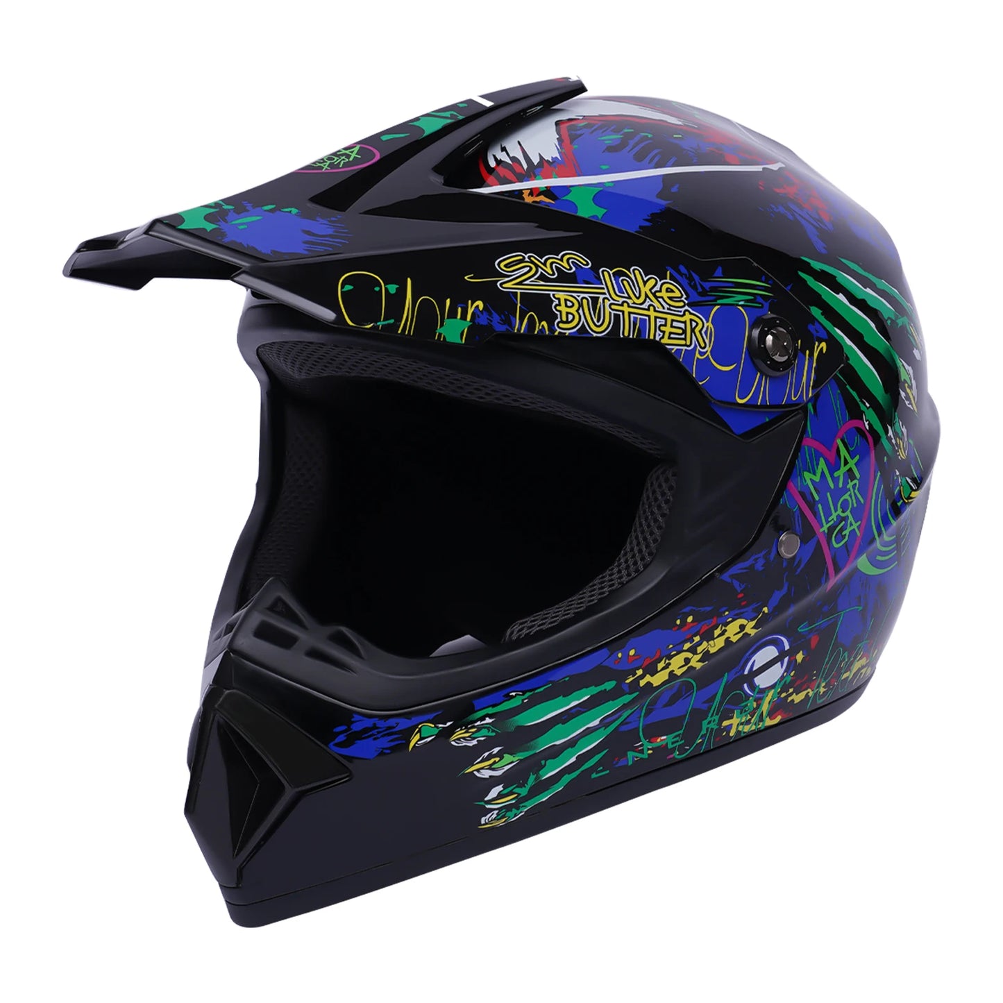 Motorcycle Helmet with Gloves, Motorcycle Helmet with Goggles & Gloves, Motocross Helmet Kit Large Size