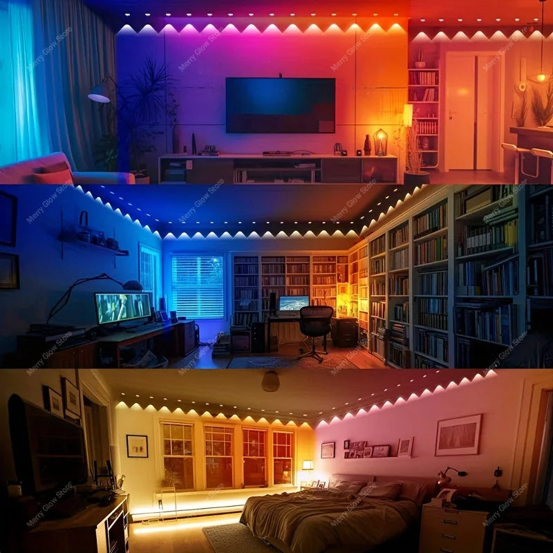 Permanent Outdoor Lights 200 FT/60 M Waterproof Eaves Lights Bluetooth App Timer Function Multiple Scene Modes For Christmas Decor