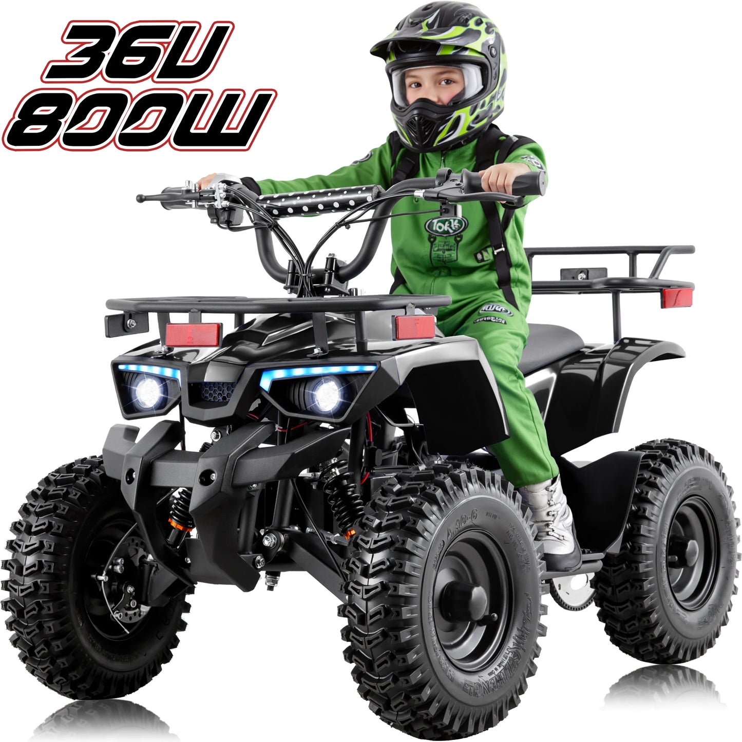 GOOW HILL-SHAZODZA 36V Kids Electric UTV - 800W All-Terrain Power Wheels with Key Start & Triple Disc Brakes
