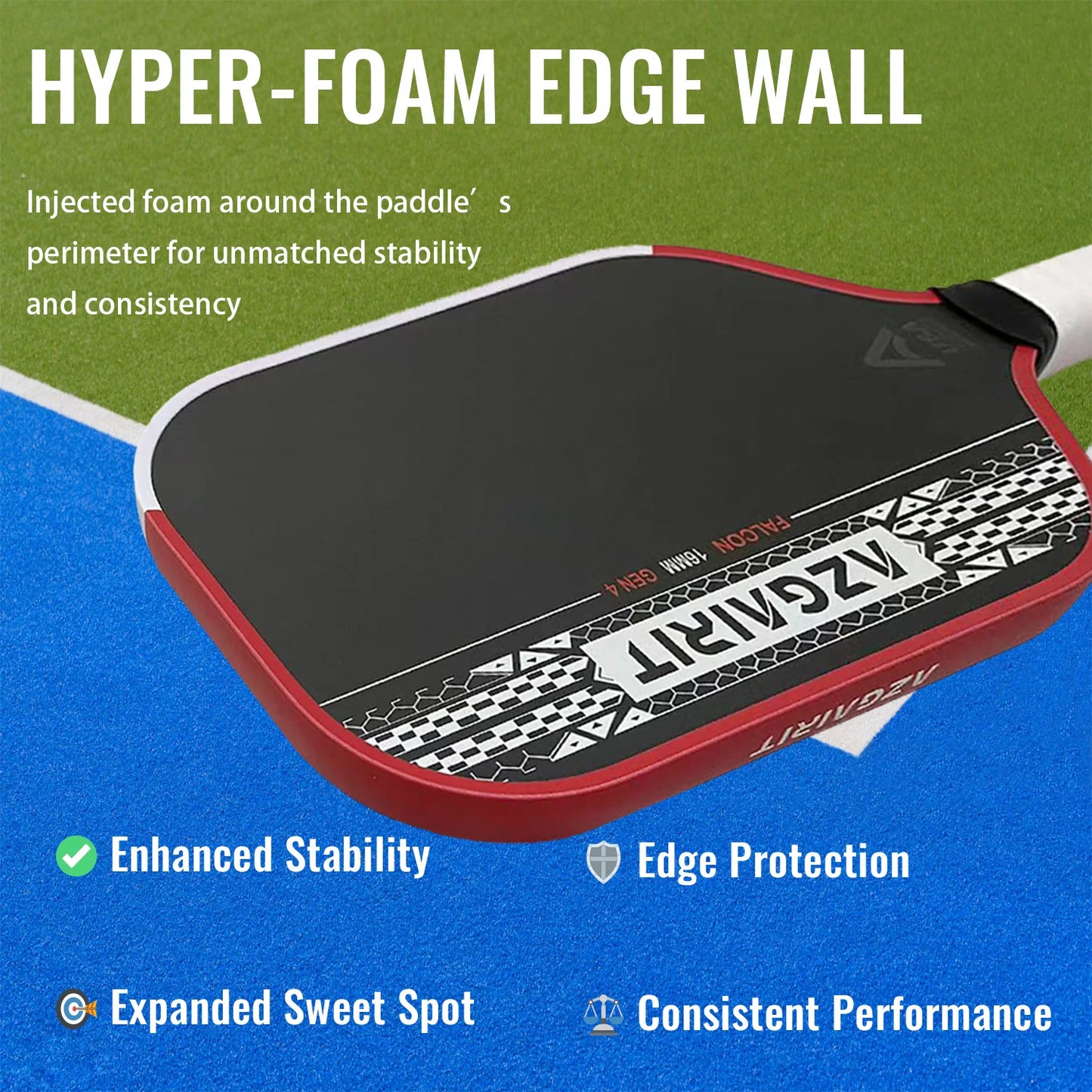 Pickleball Paddle:Gen 4 Propulsion Core|EVA Foam Honeycomb Core|Pickle Ball Paddle Carbon Fiber T700|Larger Sweet spot| Increase