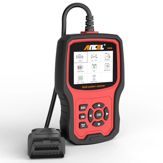 ANCEL VD700 OBD2 Diagnostic Tool Code Reader Scan Tool Fit for Volkswagen Audi VW Skoda Seat All Functions OBD11 Scanner