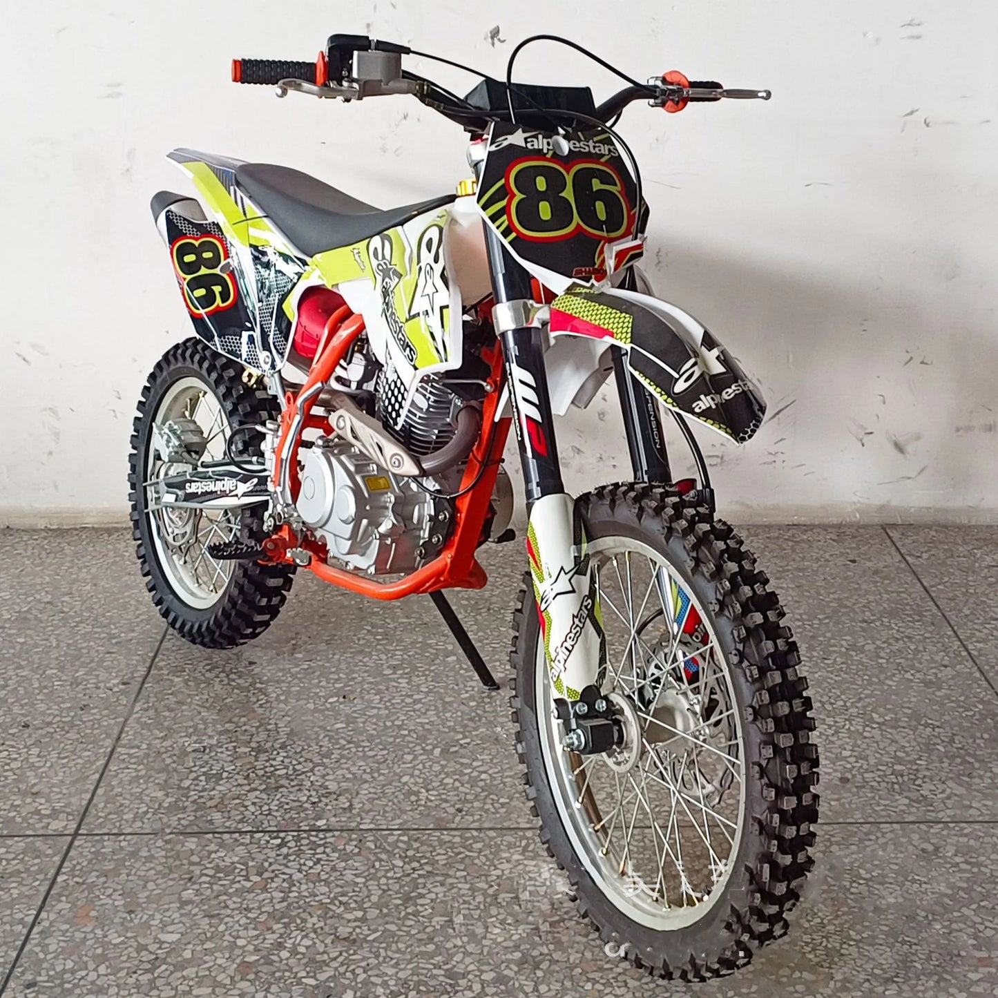 250 cc Dirt Bike Adult Off-road Motorcycle 4 Stroke Motocross Gas Powered Trail Enduro Racing，Off-Road Motorcycles
