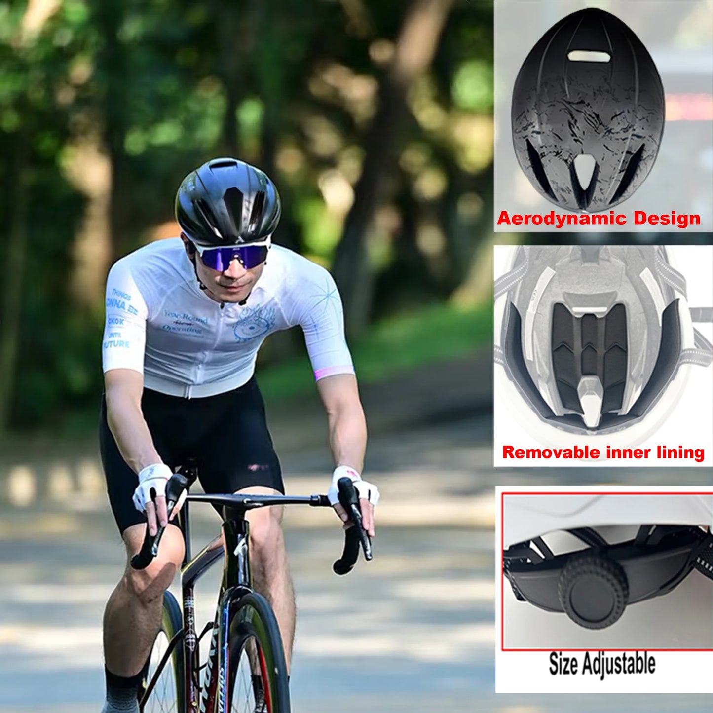 ARTOROO Adult Road Bike Bicycle Helmet for Women and Men, Ultralight aero Large Size Woman Bicycle Cycling Helmet Size Adjustabl